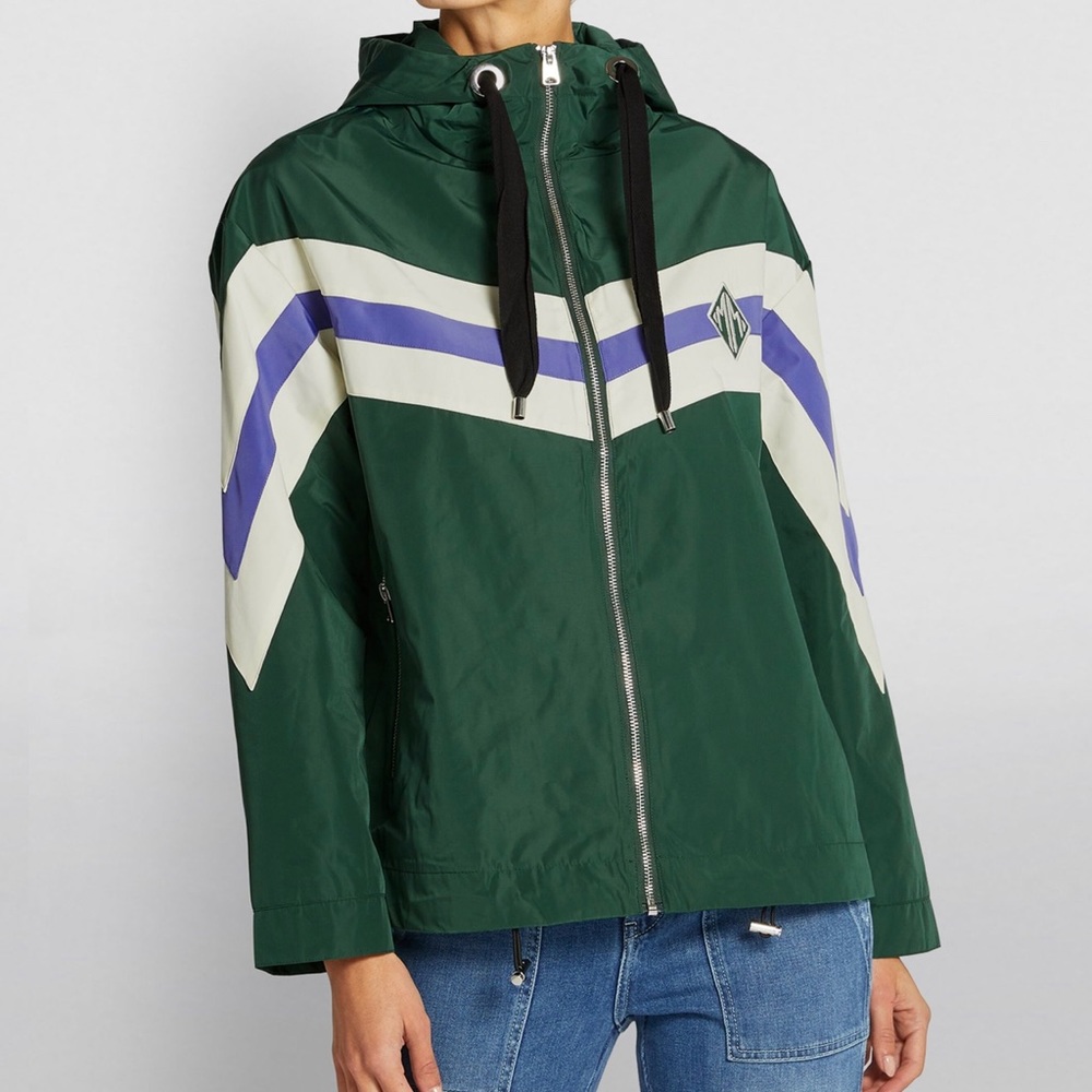 Maje Contrast Windbreaker Jacket S (36) - WITH TAGS